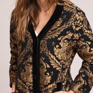 NWOT Anthropologie Jacquard Cocoon Jacket